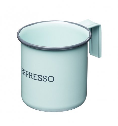 KitchenCraft Living Nostalgia Enamel Espresso Cup Vintage Blue 75ml
