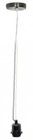 Pacific Lifestyle Black Chrome Contemporary E27 Electrified Fitting