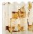 Dar Elf Touch Lamp Antique Brass with Ribbed Glass
