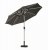 Grey 2.7m Crank and Tilt LED Strip Parasol