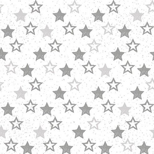 Ambiente Lunch Napkins 33 x 33cm (Pack of 20) - Stars All Over Silver