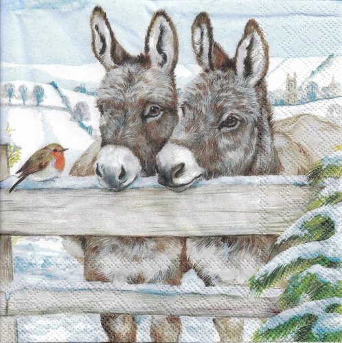Ambiente Lunch Napkins 33 x 33cm (Pack of 20) - Donkeys