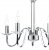 Dar Pique 5 Light Polished Chrome Pendant with Clear Crystal Detail