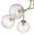 Dar Yiska 6 Light Semi Flush Gold & Glass