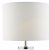 Dar Olalla Table Lamp Polished Chrome & Clear Glass w/IvoryShade