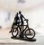 Elur Iron Figurine Couple with Bicycle 14cm