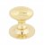 Polished Brass Oval Cabinet Knob 33mm