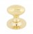 Polished Brass Oval Cabinet Knob 33mm