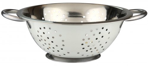 apollo housewares stainless steel colander 3qt cream