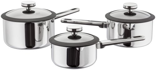 Stellar Stay Cool Draining Saucepan 3 Piece Set