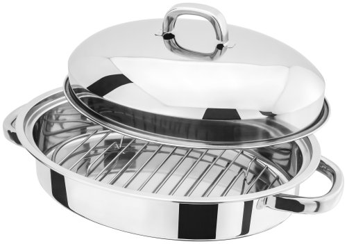 Judge Speciality Oval Roaster with Rack 37 x 23 x 17cm