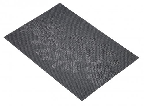 KitchenCraft Woven Placemat Grey Leaves 30cm x 45cm