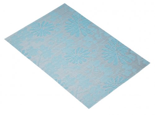 KitchenCraft Woven Placemat Blue Flower 30cm x 45cm