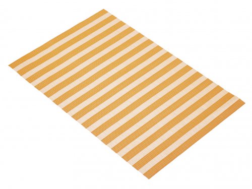 KitchenCraft Woven Placemat Orange Stripe 30cm x 45cm