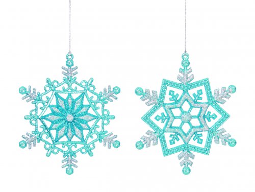 Premier Decorations Starry Night Snowflake Trim 13cm - Assorted
