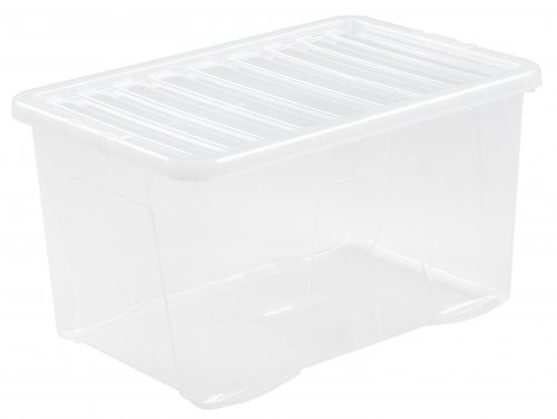 Wham Crystal 60L Box & Lid Clear