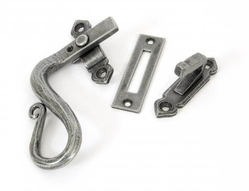 Pewter Locking Shepherd's Crook Fastener - LH