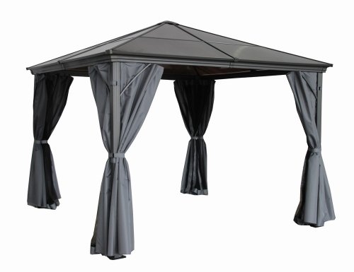 Lugano Premium Polycarbonate Gazebo 3x3m Grey