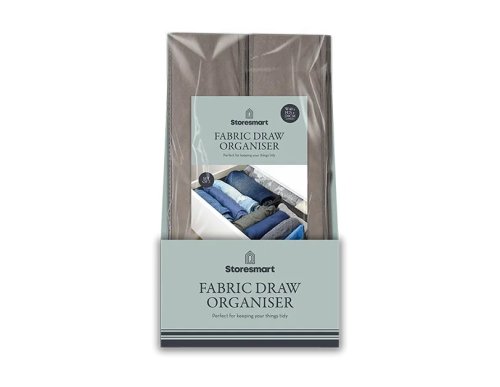 Storesmart Fabric Drawer Organiser 2pk - 9cm x 25cm x 40cm