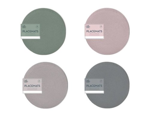 Cooke & Miller Natural Placemats 4pk Dia - 30cm