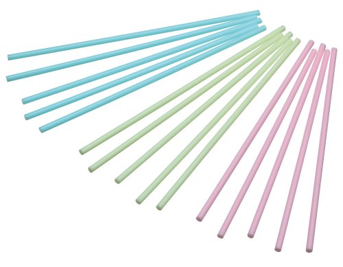 Sweetly Does It Cake Pop Sticks, Pack of 60, (Pastel Blue/Pink/Green)