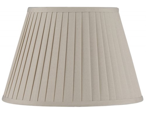 Pacific Lifestyle Lyndon Poly Cotton Knife Pleat Tapered Lampshade 40cm - Taupe