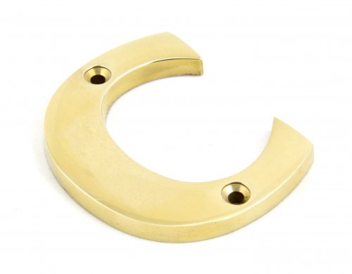 Polished Brass Letter C