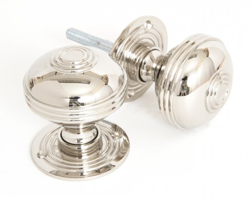 Polished Nickel 63mm Prestbury Mortice/Rim Knob Set