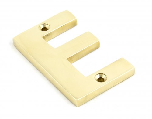 Polished Brass Letter E