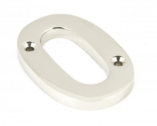 Polished Nickel Numeral 0