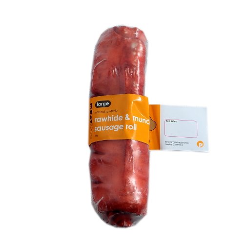 Petface Rawhide & Munchy Sausage Roll Large Natural
