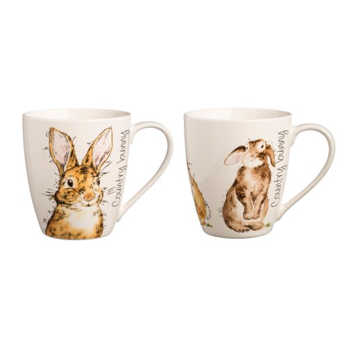 Price & Kensington Country Bunnies Assorted Fine China Mugs