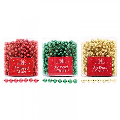Festive Wonderland 8M Bead Chain - Assorted Classic Christmas