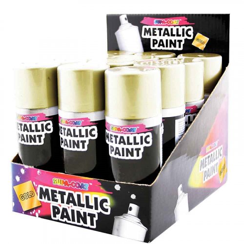 Supa-Coat Metallic Paint Spray 85ml - Gold