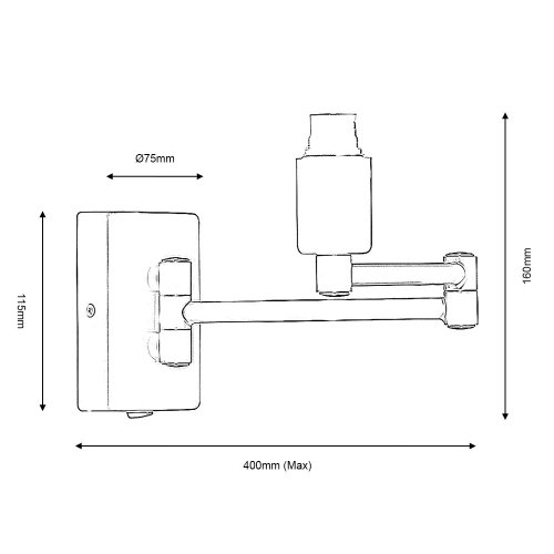 Oaks Lighting Armada Double Swing Arm Wall Light Polished Brass