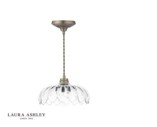Laura Ashley Bexwell Pendant Matt Antique Brass and Glass