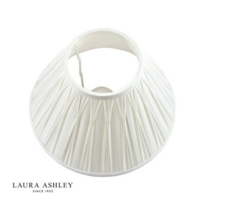 Laura Ashley Fenn Silk Empire Drum Shade White 30cm/12 inch