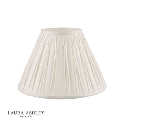 Laura Ashley Fenn Silk Empire Drum Shade White 35cm/14 inch