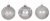 Premier Decorations Pearl Grey Deco Ball 80mm - Assorted