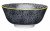 kitchencraft glazed stoneware bowl black floral 15.5x7.5cm