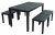 Trabella Roma Rectangular Table w/4 Roma Bench Seats -Anthracite