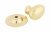Polished Brass Oval Cabinet Knob 33mm