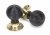 Ebony & Aged Brass Beehive Mortice/Rim Knob Set