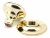 Polished Brass Round Centre Door Knob