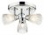 Dar Cedric 3 Light Round Plate Spot Polished Chrome IP44