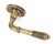 Aged Brass Reeded Lever on Rose Set