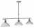 Dar Dara 3 Light Bar Pendant Antique Brass & Glass