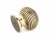 Aged Brass Beehive Cabinet Knob 30mm