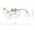 Nakita 6 Light Semi Flush Polished Chrome With Clear/Opal Glass