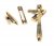 Aged Brass Locking Reeded Fastener